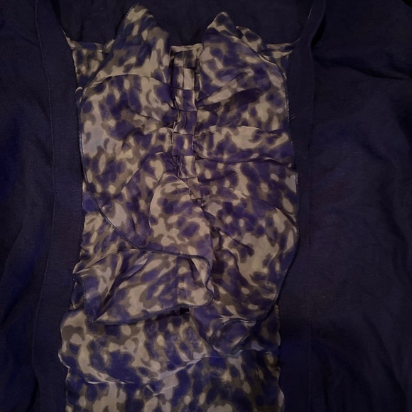 New York & Company Sweater with multi-color ruffles - Picture 2 of 2